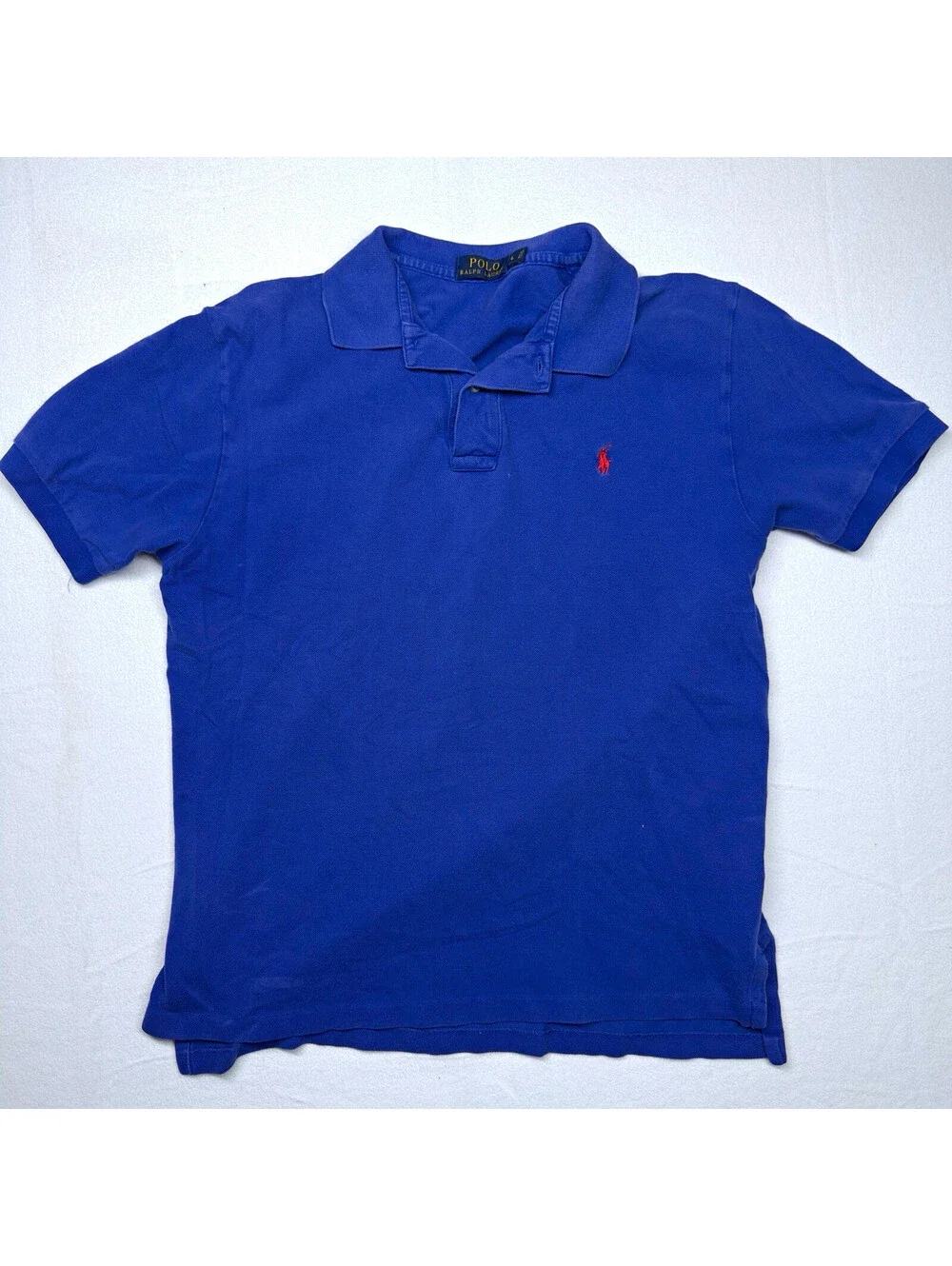 Polo Ralph Lauren Men's Polo Shirt L Blue Solid Embroidered Logo